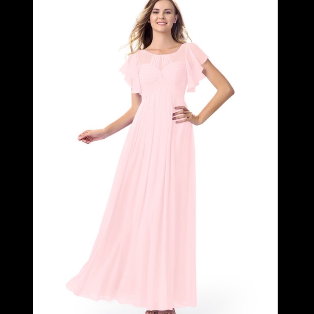 Azazie Lily bridesmaid dress-blushing pink